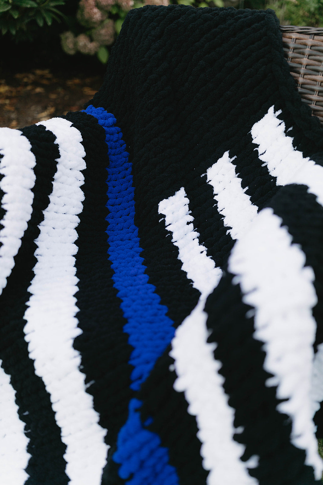 Blue Thin Line American Flag Blanket