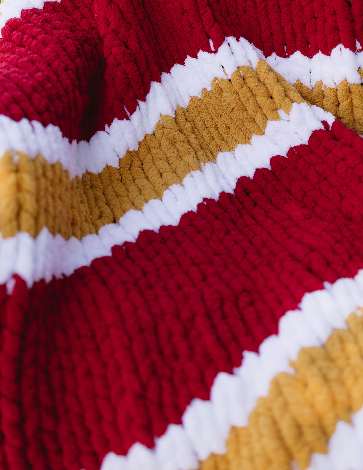 Kansas City Chiefs Inspired Chunky Knit Blanket