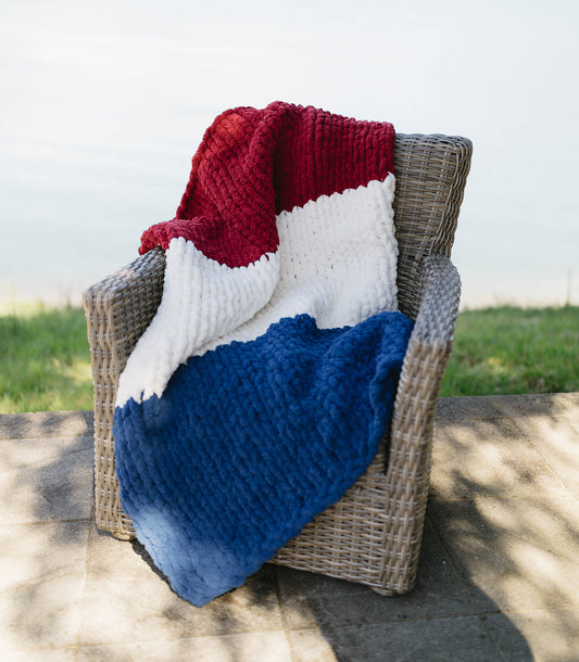 American Pride Chunky Knit Blanket