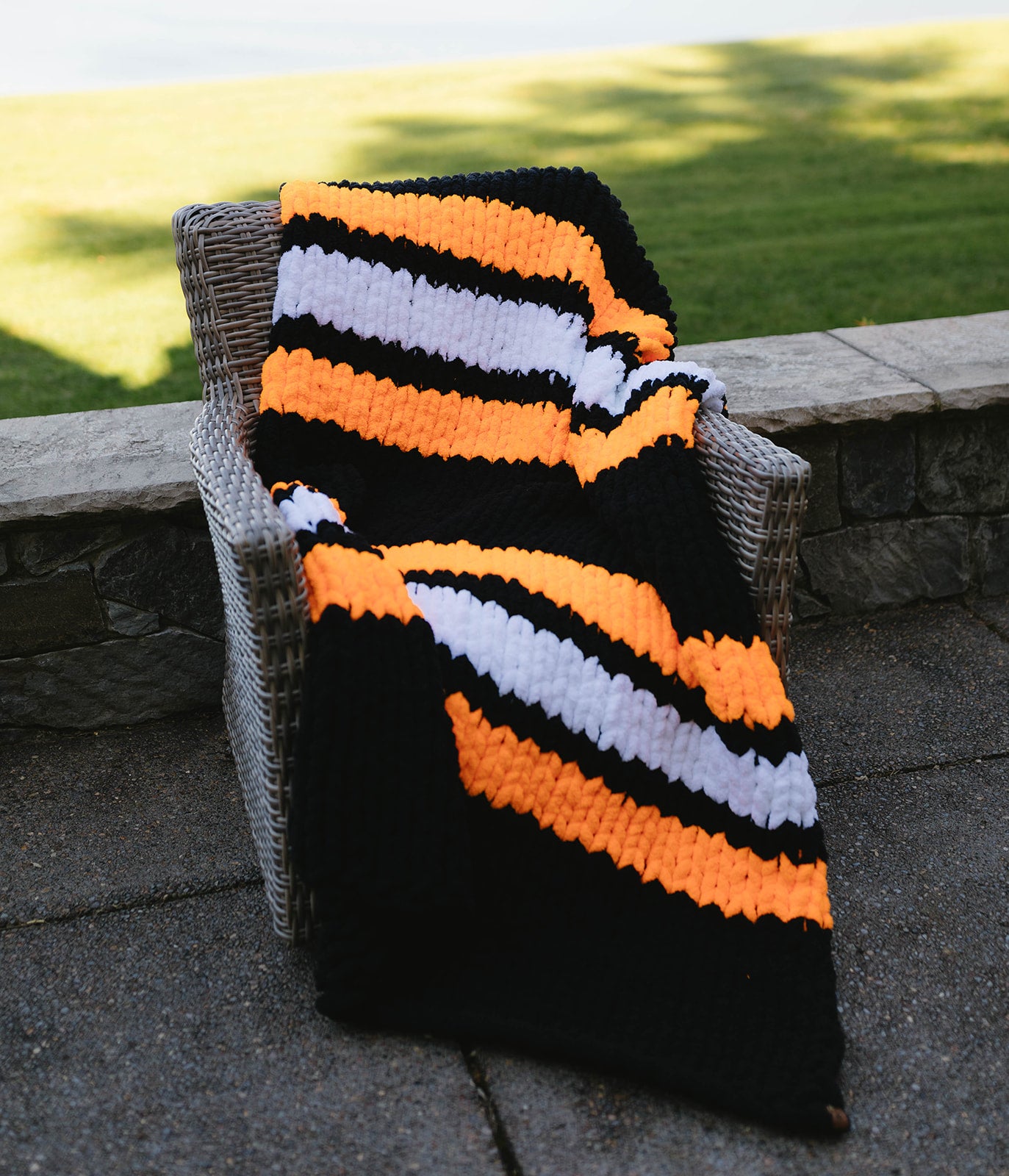 Oregon State Beavers Inspired Chunky Knit Blanket