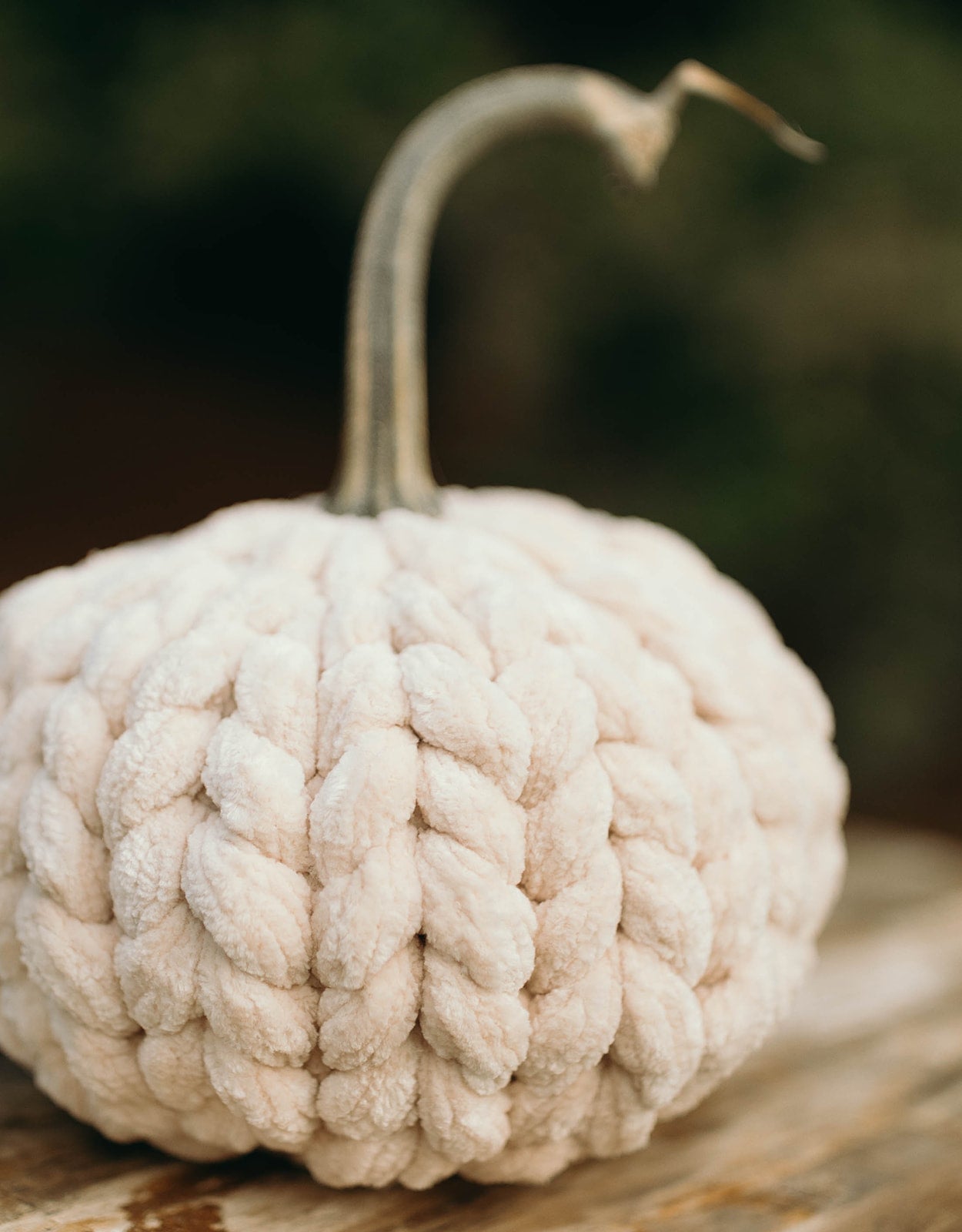 Velvet Chunky Knit Pumpkins