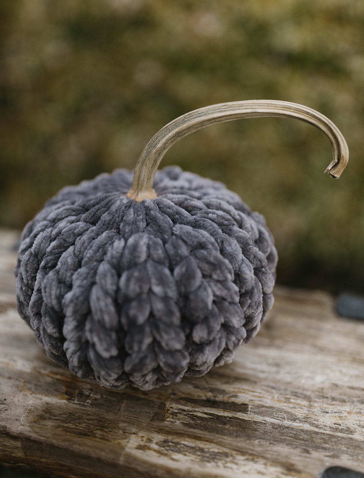 Chunky Knit Velvet Pumpkins