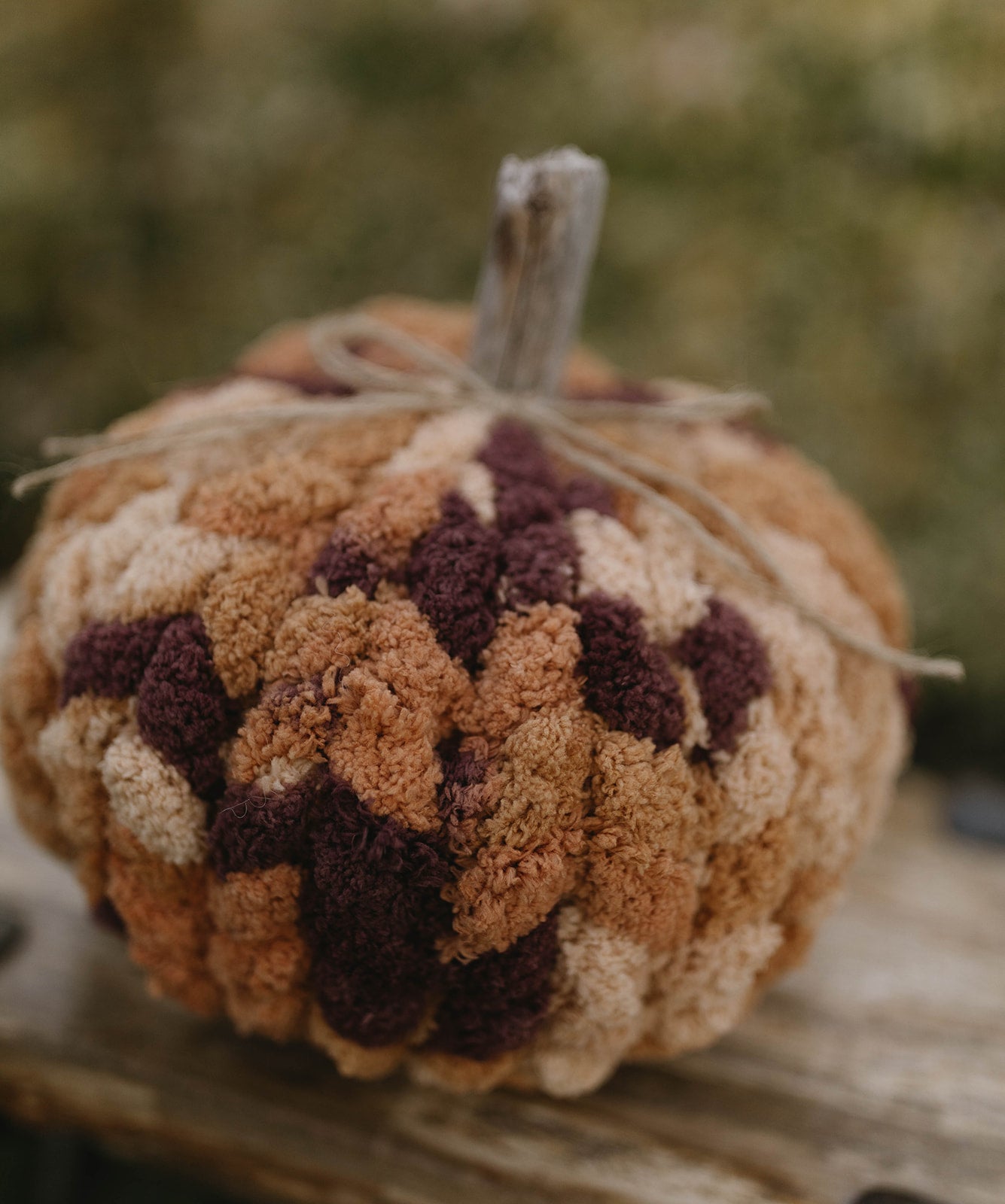 Cinnamon Plum Chunky Knit Pumpkin