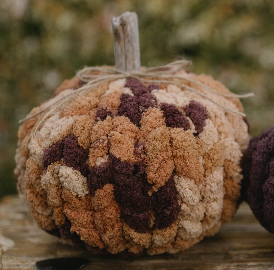 Cinnamon Plum Chunky Knit Pumpkin
