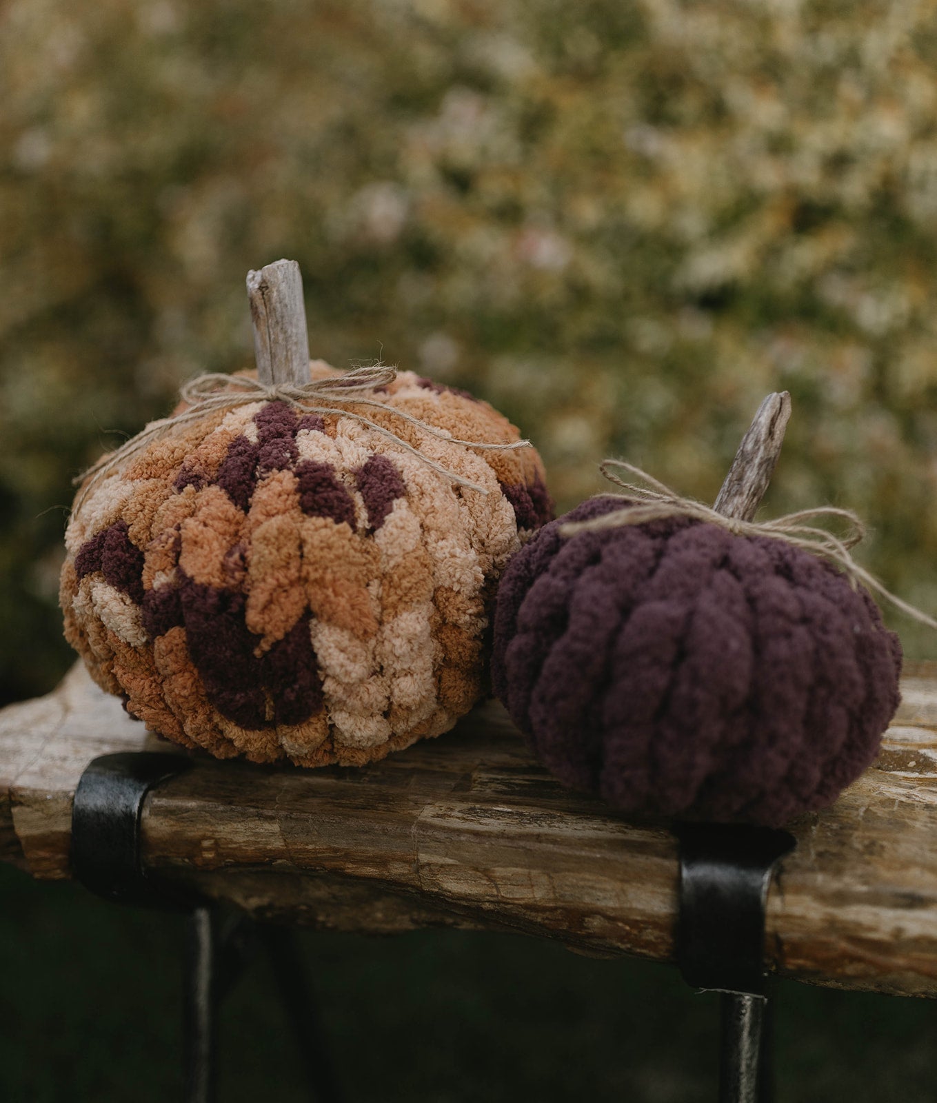 Cinnamon Plum Chunky Knit Pumpkin