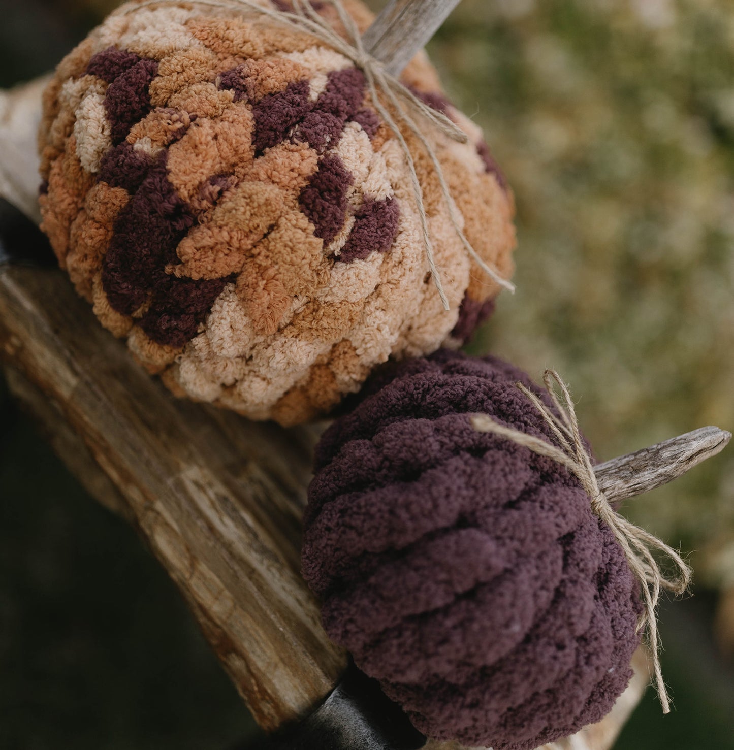 Cinnamon Plum Chunky Knit Pumpkin