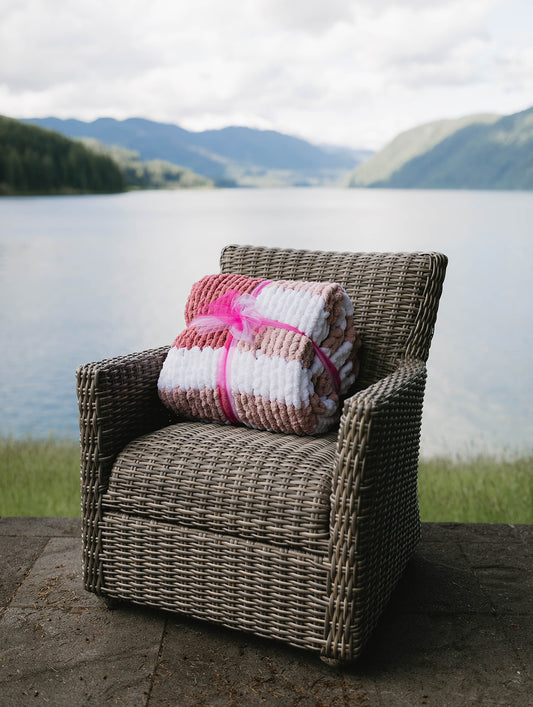 Pink American Flag Blanket