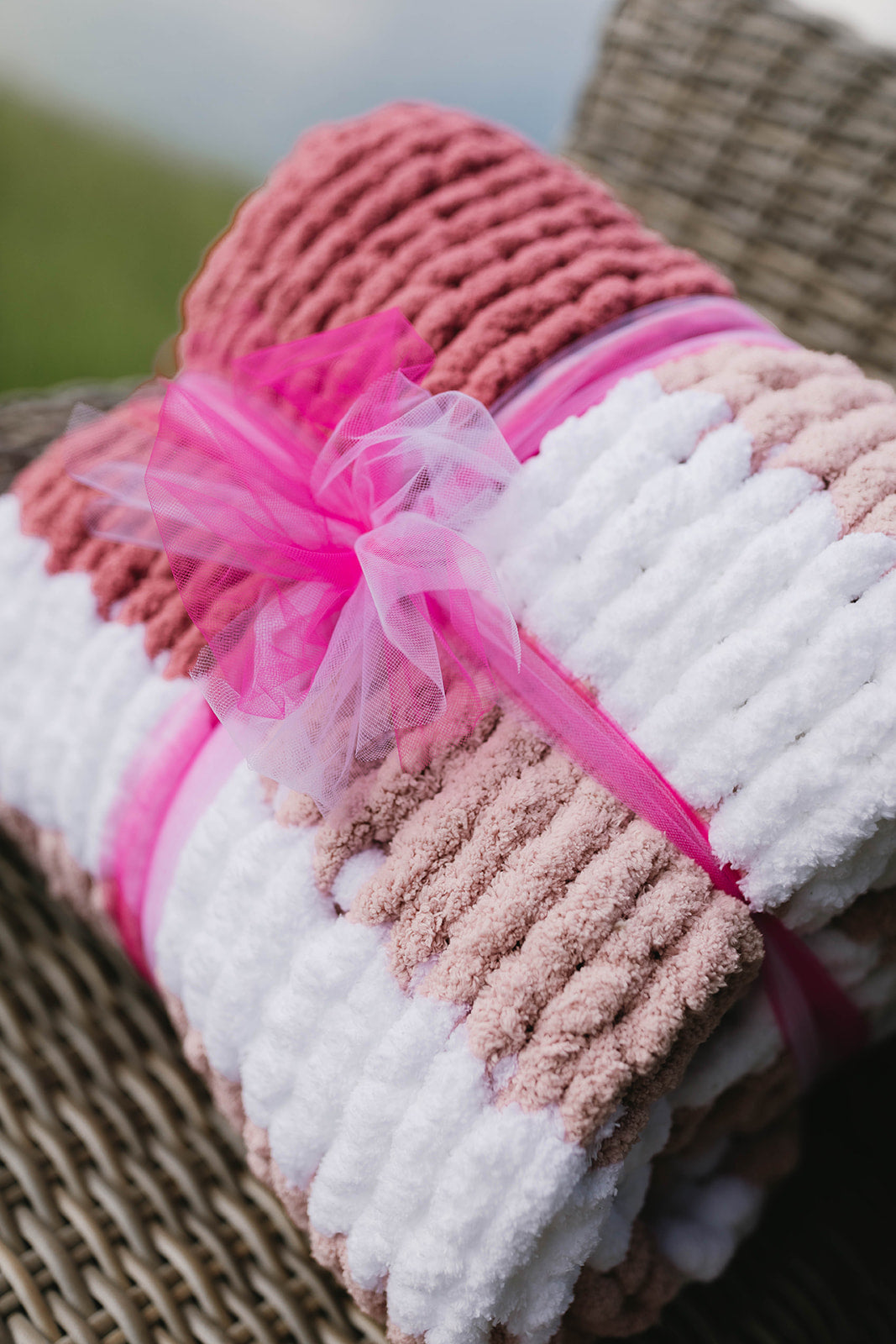 Pink American Flag Blanket