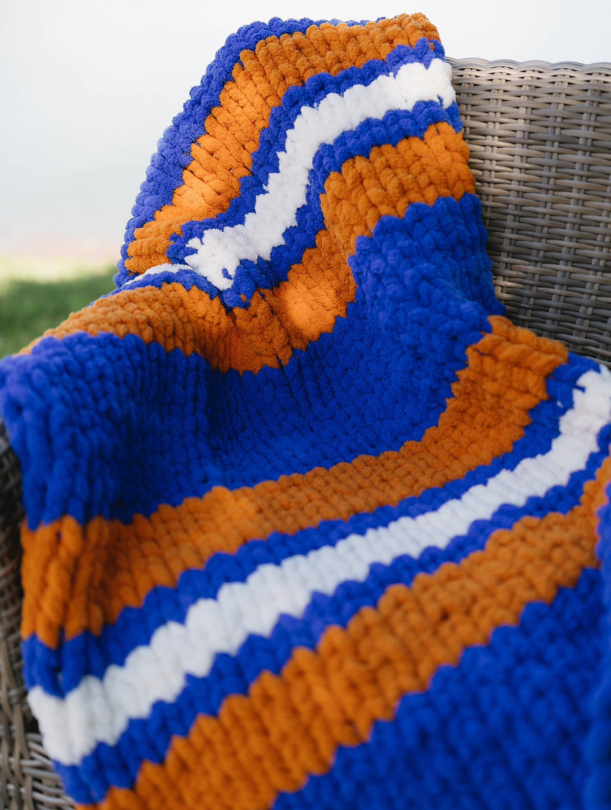 Ridgefield Spudders Inspired Chunky Knit Blanket