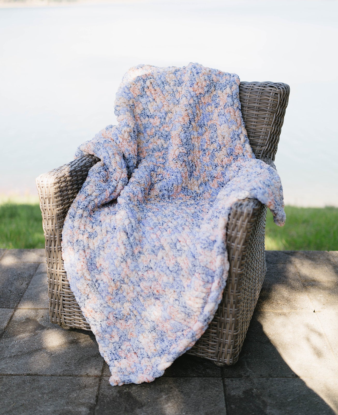 Amber Tide Chunky Knit Blanket