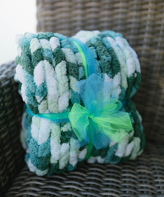 Teal Ivy Baby Blanket