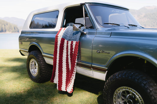 250th Anniversary Vintage Americana American Flag Blanket
