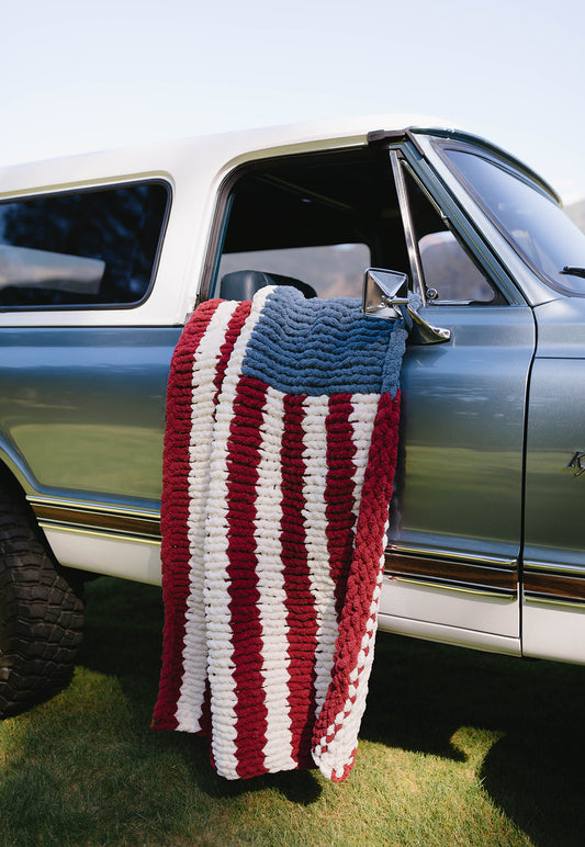 250th Anniversary Vintage Americana American Flag Blanket