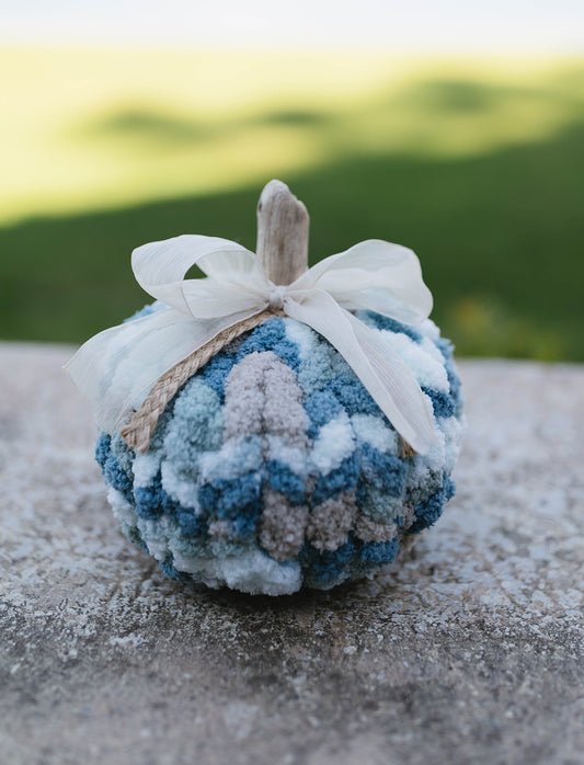 Dusty Sage Chunky Knit Pumpkin
