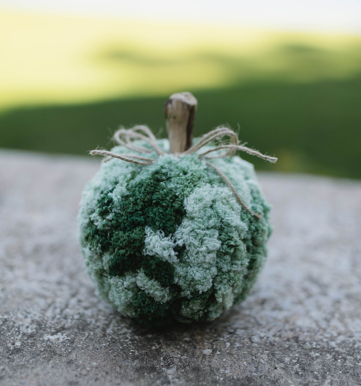 Garden Moss Chunky Knit Pumpkin