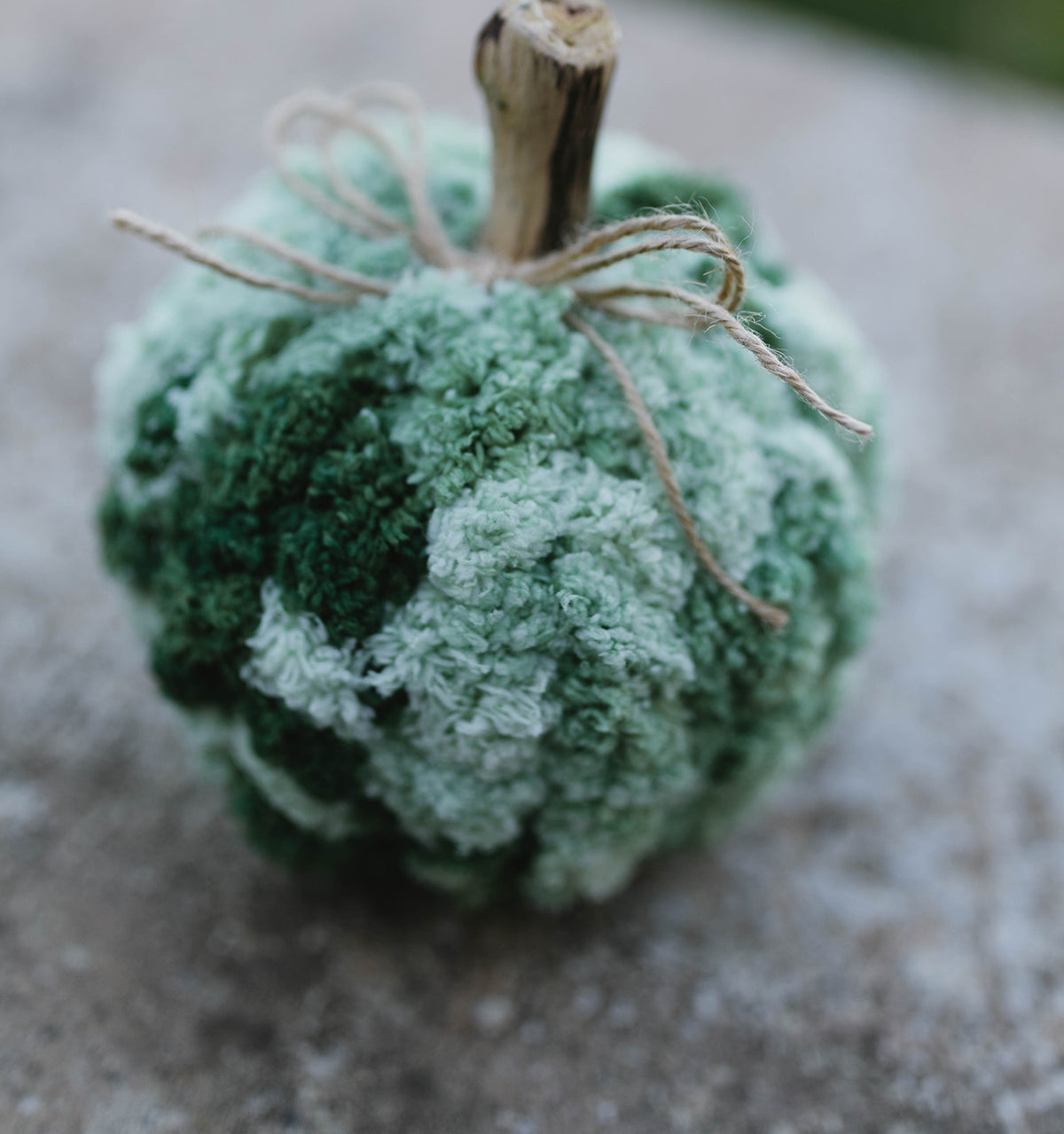 Garden Moss Chunky Knit Pumpkin