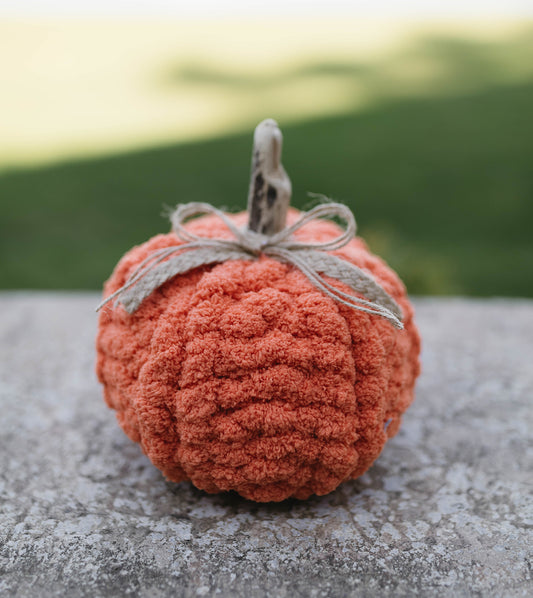 Fall Harvest Garter Stitch Chunky Knit Pumpkin