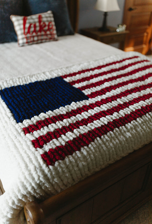 American Flag Bed Runner