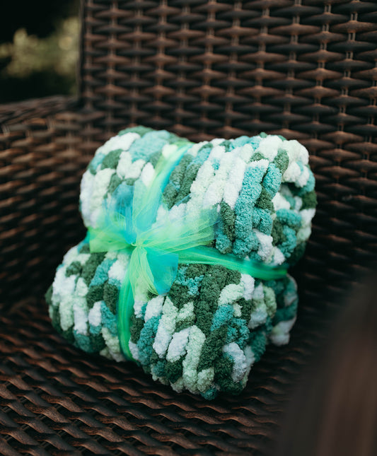 Teal Ivy Baby Blanket