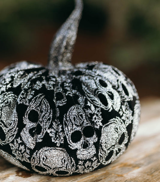 Sparkly Skull Pumpkin