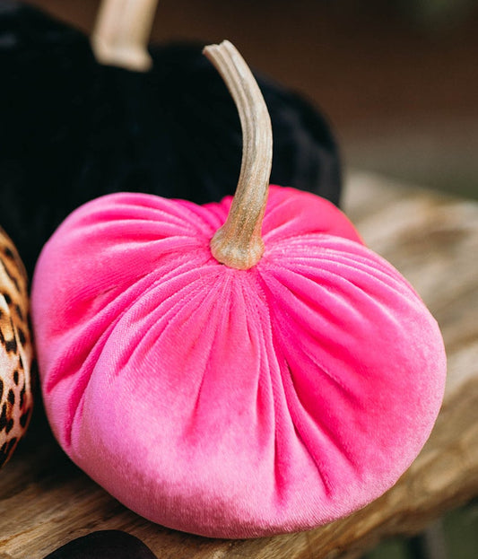 Hot Pink Velvet Pumpkin