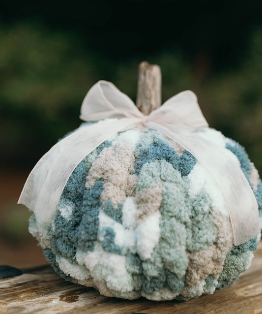 Dusty Sage Chunky Knit Pumpkin