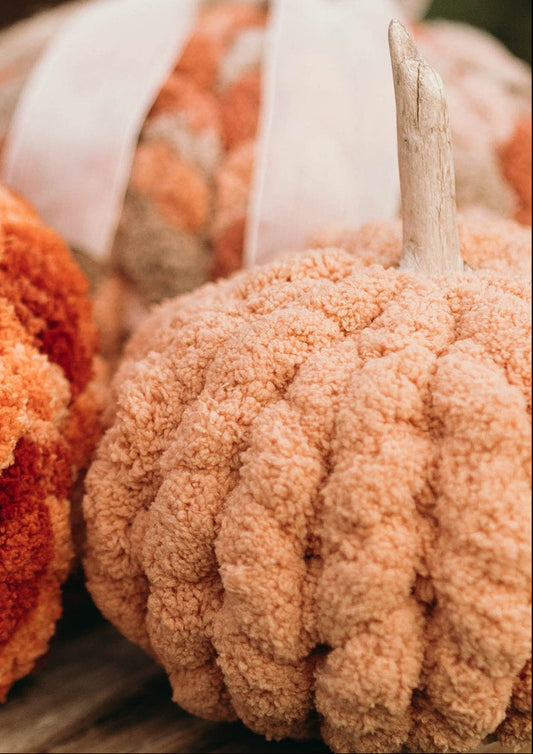 Soft Orange Chunky Knit Pumpkin