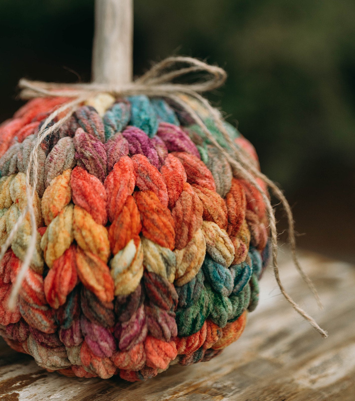 Rustic Rainbow Pumpkin