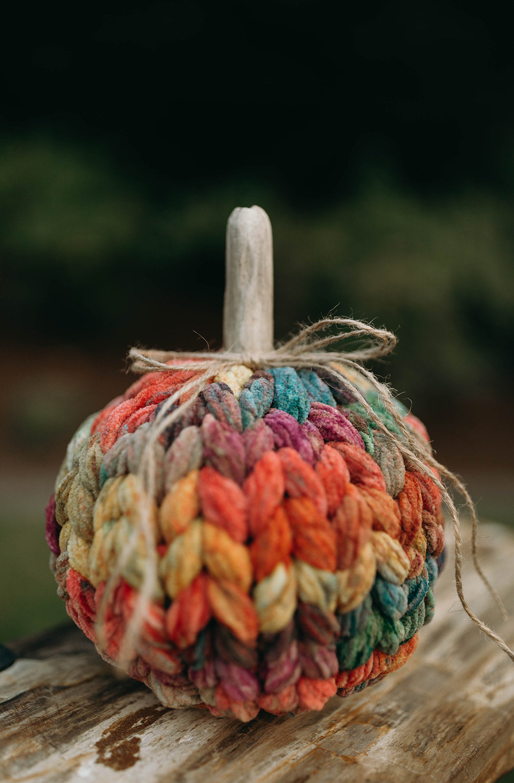 Rustic Rainbow Pumpkin