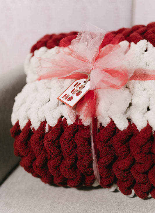 Candy Cane Herringbone Blanket