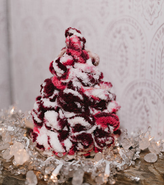 Candy Cane Crush Chunky Knit Christmas Tree