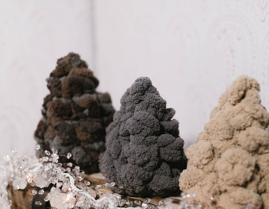 Cabin Woods Chunky Knit Christmas Tree Trio