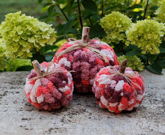 Mulled Cranberry Spice Chunky Knit Pumpkin