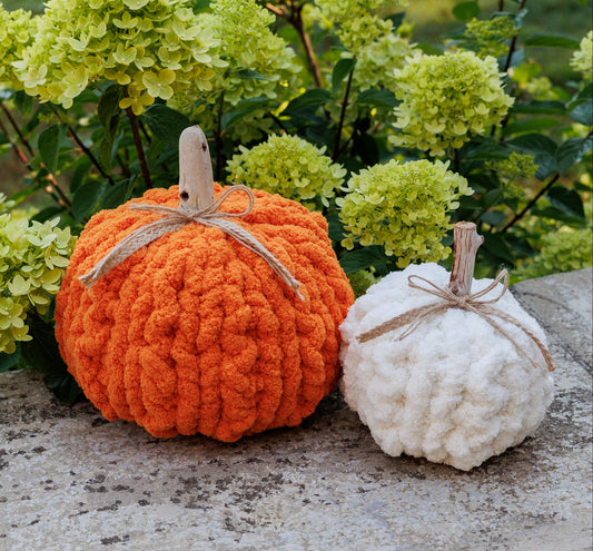 Braided Cable Chunky Knit Pumpkins