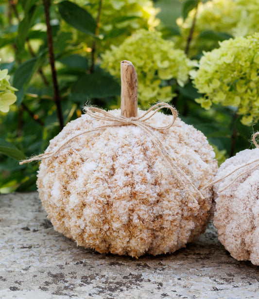 Teddy Chenille Chunky Knit Pumpkin